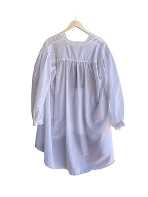 AMANO PIN TUCK SHIRT (SILK / COTTON) WHITE