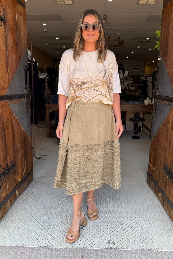 OOH LA LA SKIRT - LIGHT UMBER