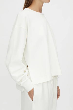 THEA LOUNGE SWEATER - SOFT WHITE