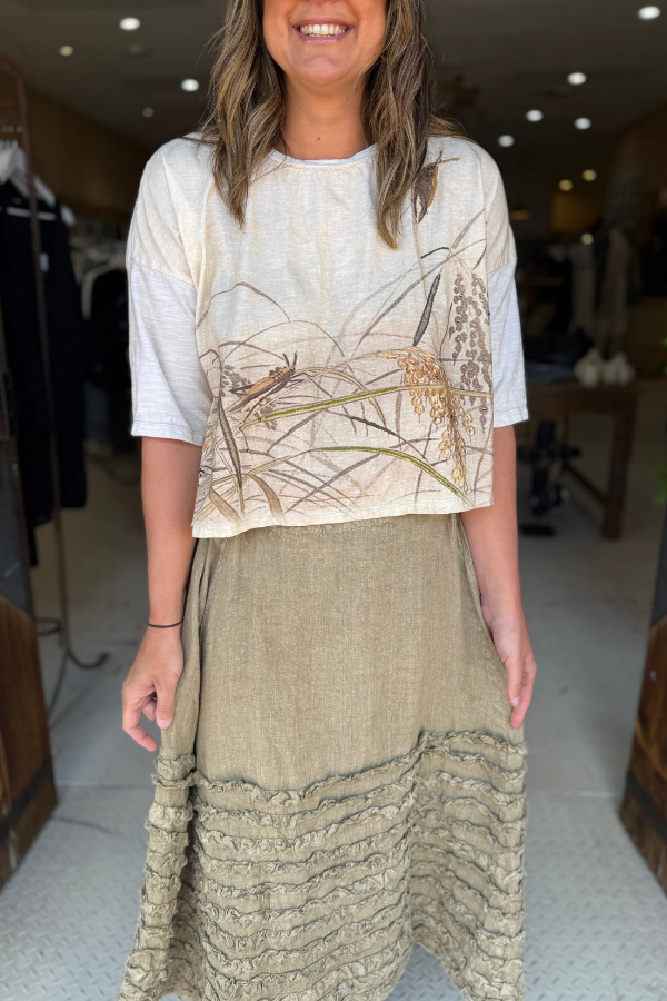 CROP GRASSHOPPER T-SHIRT SHORT SLEEVE