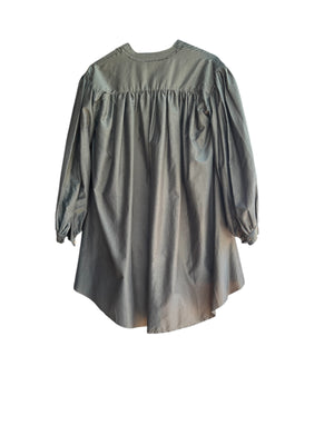 AMANO By LORENA LAING Pin Tuck Silk/Cotton Top in Khaki