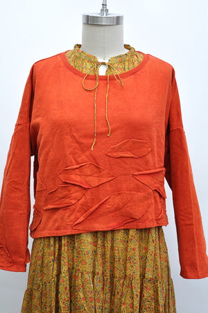 CROP AUTUMN SWEATSHIRT - SPICE