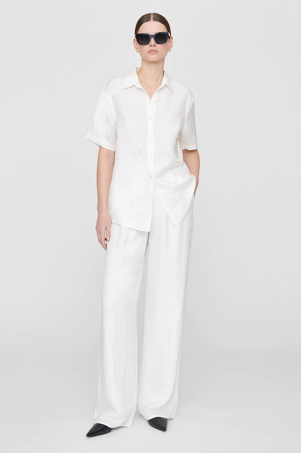 CARRIE PANT - WHITE LINEN BRAND