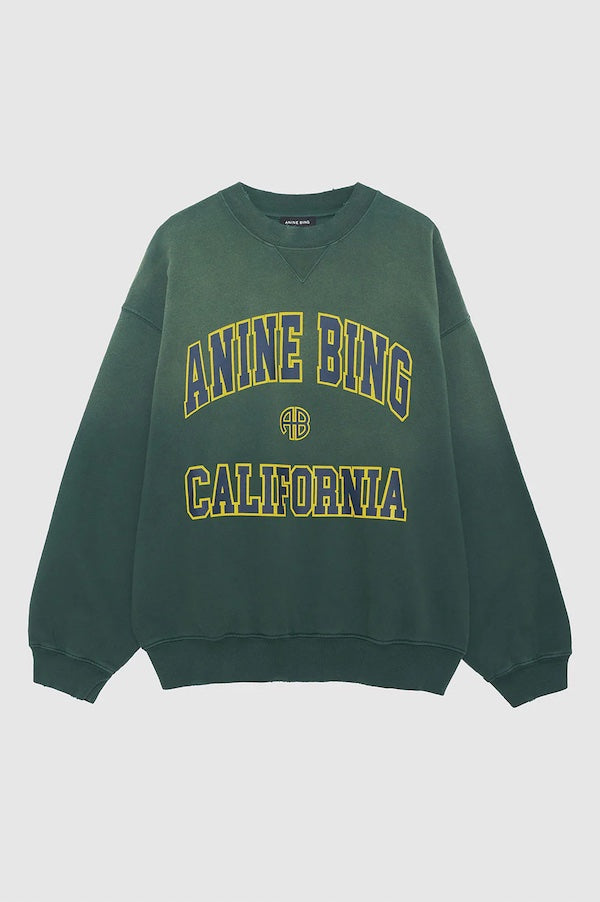 JACI SWEATSHIRT ANINE BING CALIFORNIA WASHED FADED GREEN D.D s