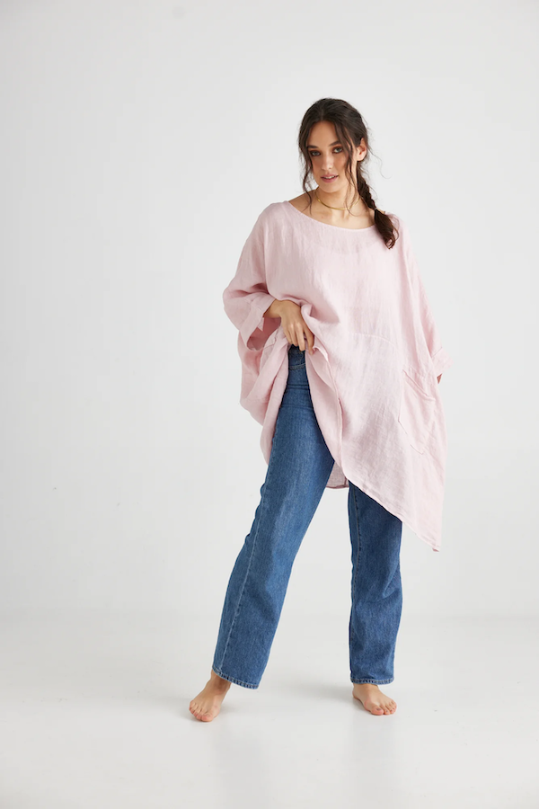 Chloe top blushy pink