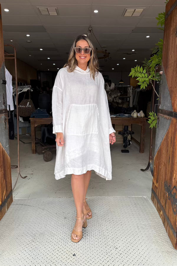LONG BODE HOODIE - LINEN