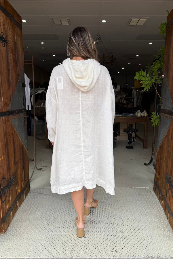 LONG BODE HOODIE - LINEN