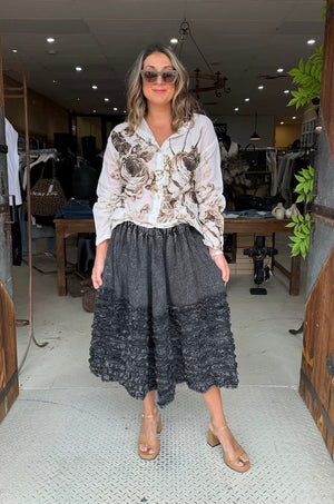 OOH LA LA SKIRT - FADED BLACK