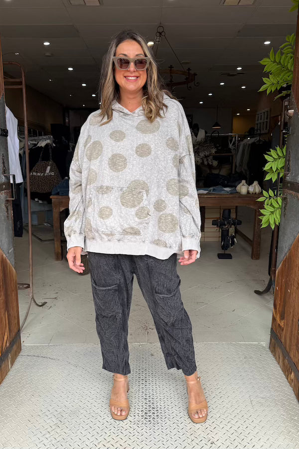 BODE SWEATSHIRT - GRAY POLKA DOT