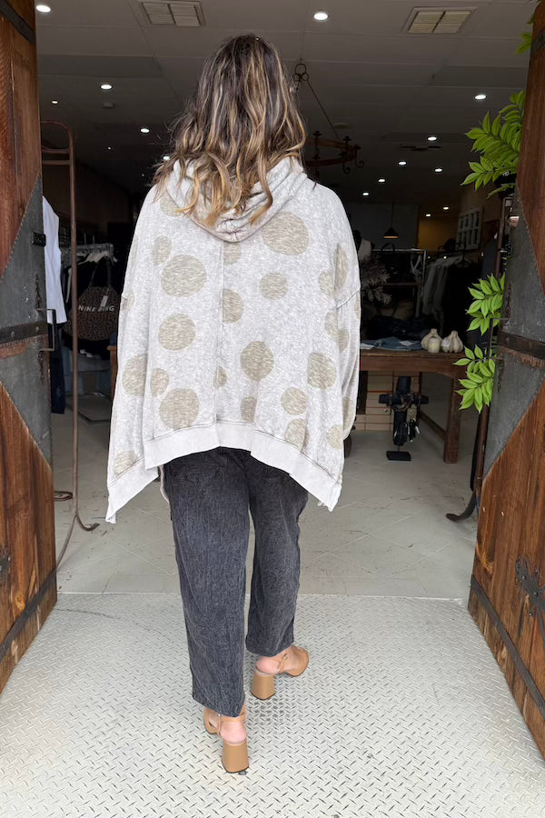 BODE SWEATSHIRT - GRAY POLKA DOT