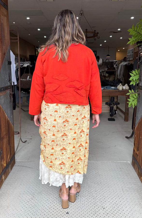 CROP AUTUMN SWEATSHIRT - SPICE