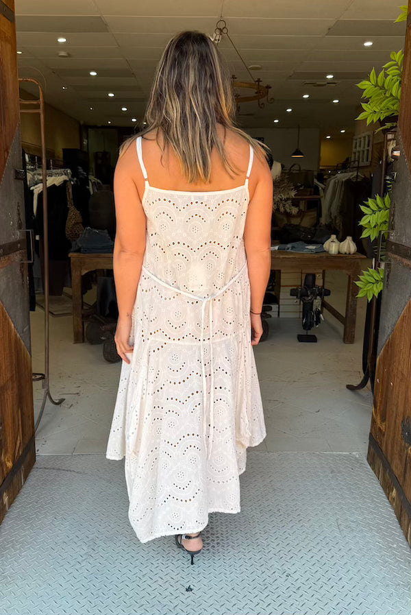 LONG PINWHEEL SLIP - OFF WHITE *
