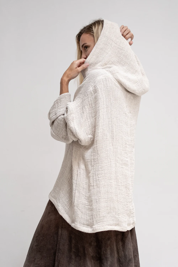 MARTYNA SHORT HOODIE - NATURAL