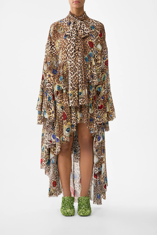 RUFFLE HIGH LOW DRESS - Nazar Nirvana