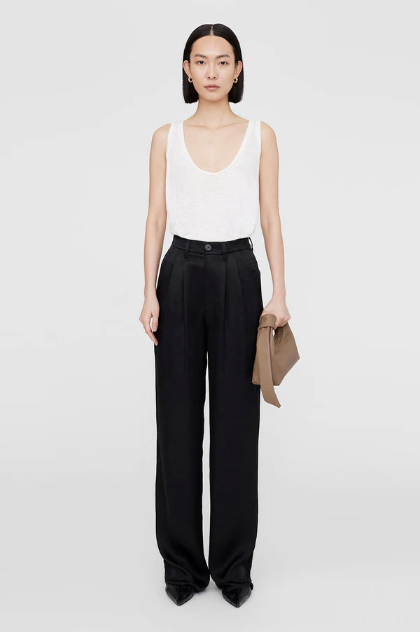 CARRIE PANT BLACK SILK