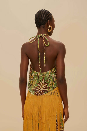 OVERLAPPED FRINGE TOP