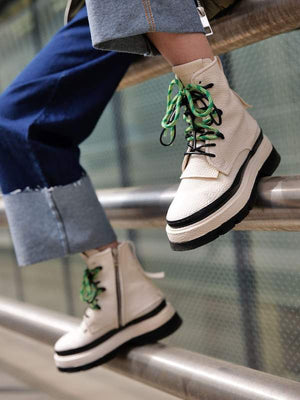 AS 98 LACED ANKLE BOOTS MILK