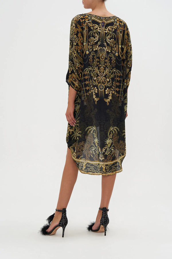 Scoop Back chrome Hem Dress