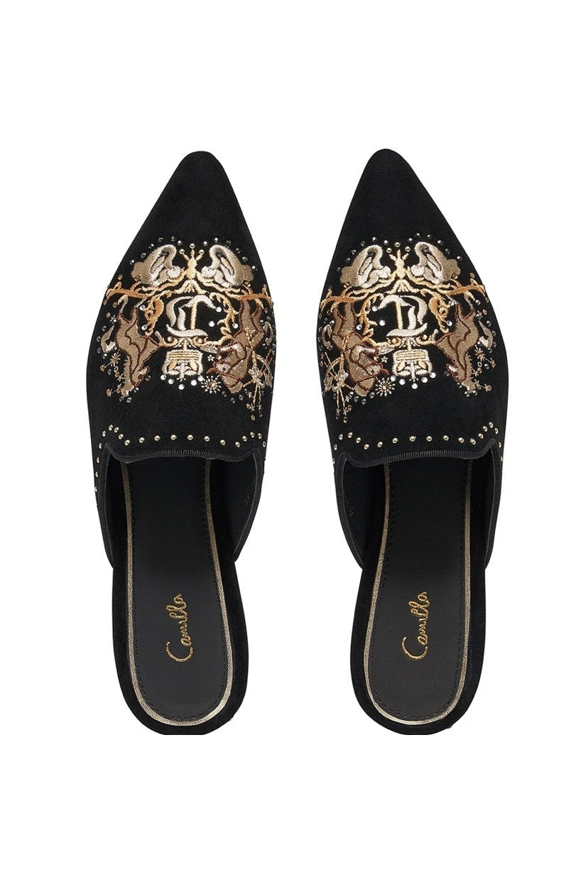 DINING HALL DARLING EMBROIDED SLIPPER