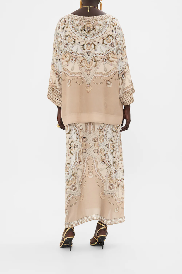 OVERLAY KAFTAN WITH SPLIT FRONT
