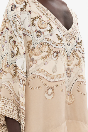 OVERLAY KAFTAN WITH SPLIT FRONT