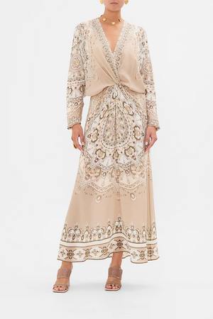 TWIST FRONT BATWING DRESS