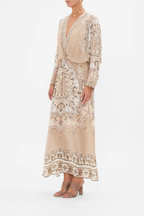 TWIST FRONT BATWING DRESS