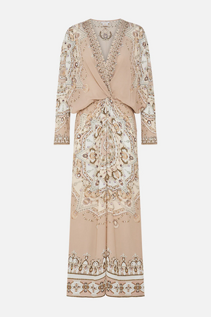TWIST FRONT BATWING DRESS