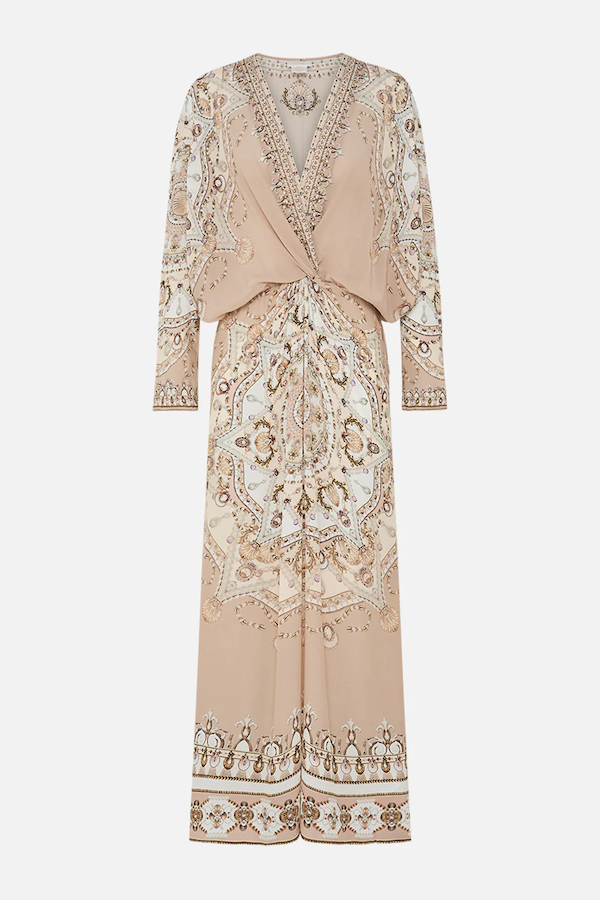 TWIST FRONT BATWING DRESS
