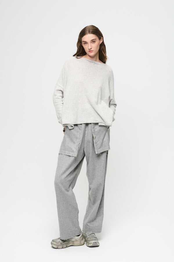 ARENA KNITTED TOP - CLOUDY GRAY