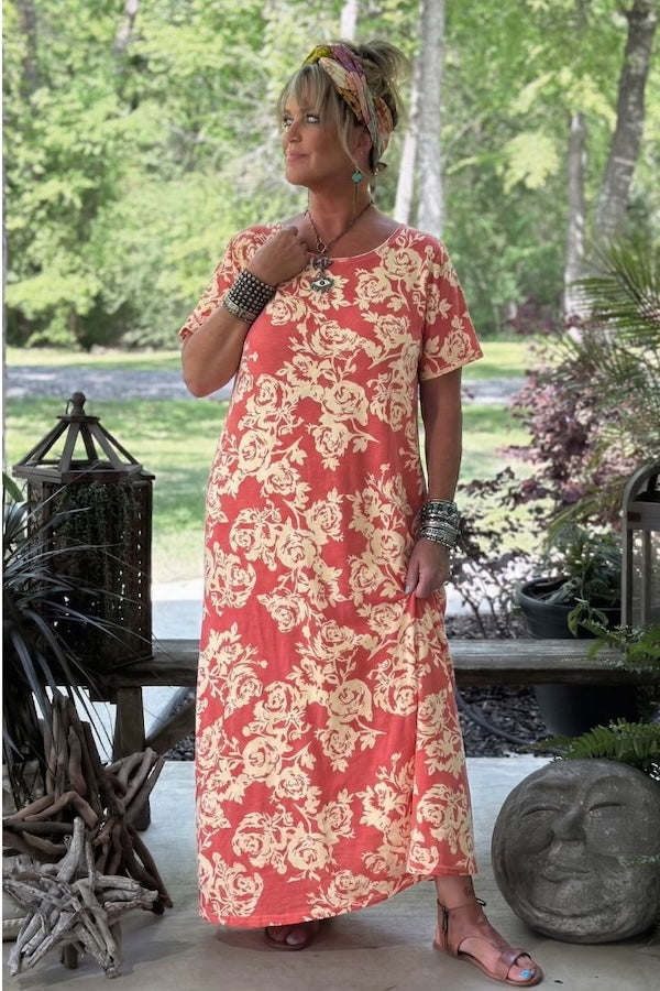 WEEKEND WANDER DRESS - BED OF ROSES