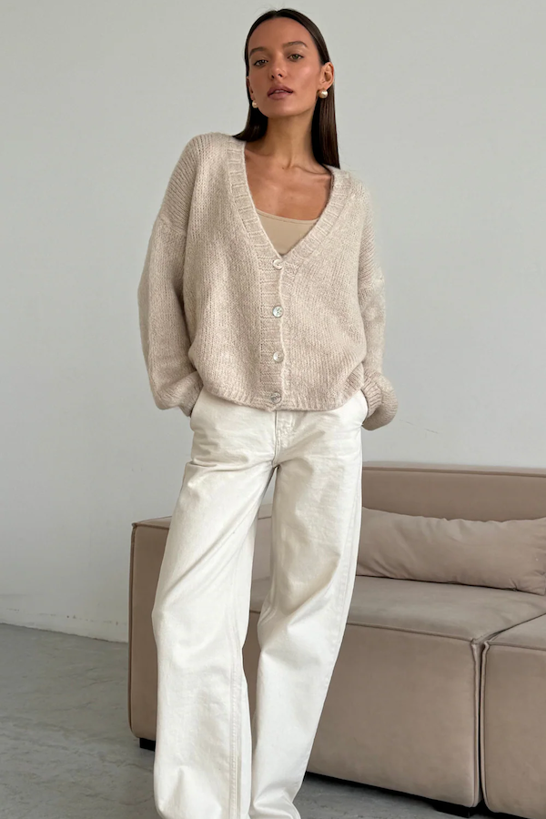 RUBY CARDIGAN - STONE