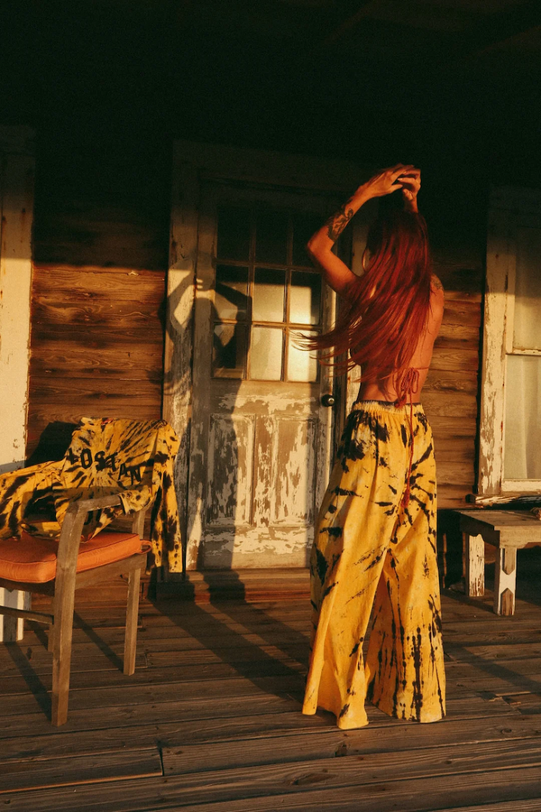 LOST & FOUND TIE-DYE WIDE LEG PANTS
