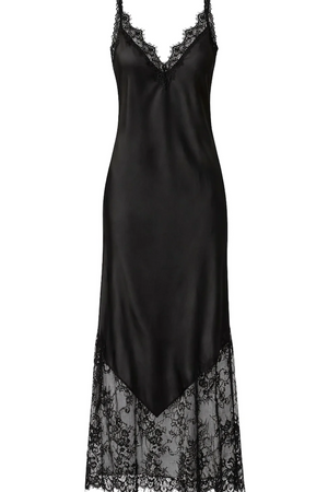 SOLANGE SLIP DRESS - BLACK