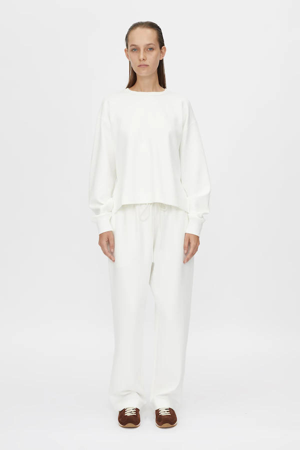 THEA LOUNGE SWEATER - SOFT WHITE