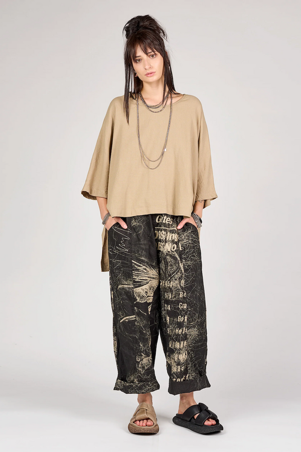 MIRRO PANTS - BLACK ALL OVER PRINT