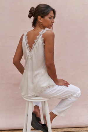 SOLANGE CAMISOLE - CREAM/MOONBEAM