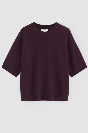 CASHMERE FEATHERWEIGHT TOP - MERLOT