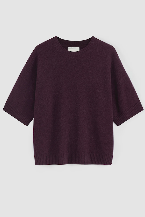 CASHMERE FEATHERWEIGHT TOP - MERLOT