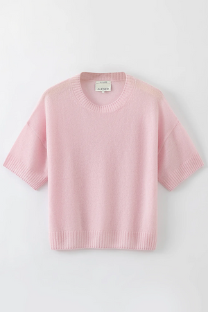 CASHMERE FEATHERWEIGHT TOP - PEARL PINK