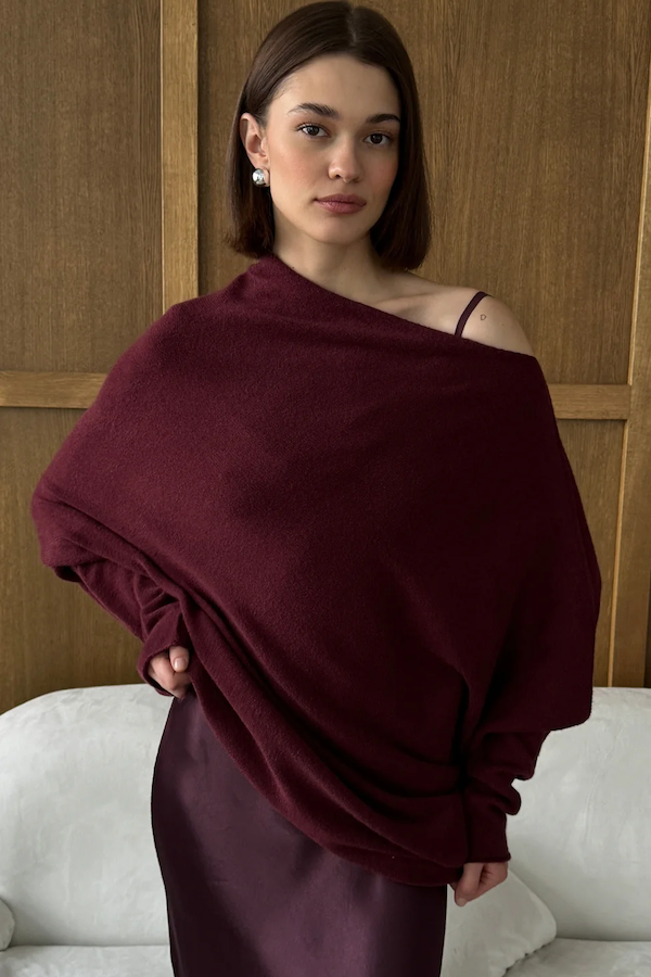 NATALIE SWEATER - BURGUNDY