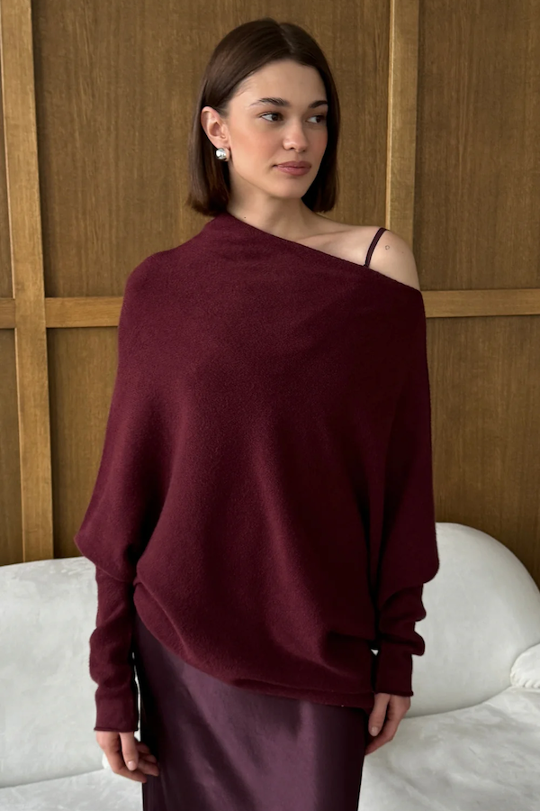 NATALIE SWEATER - BURGUNDY