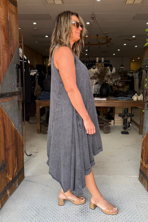 LONG BALLET SLIP - FADED BLACK