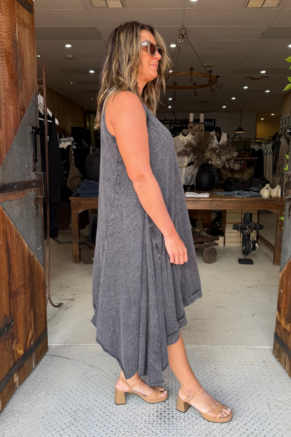 LONG BALLET SLIP - FADED BLACK