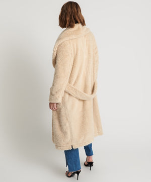 THE WONDERLAND FAUX FUR COAT - CREAM