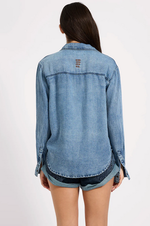 TENCEL WESTERN SHIRT - BLUE