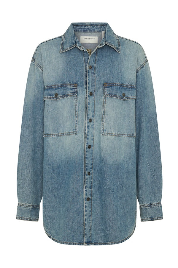 ESSENTIAL DENIM SHIRT - BLUE CRUSH