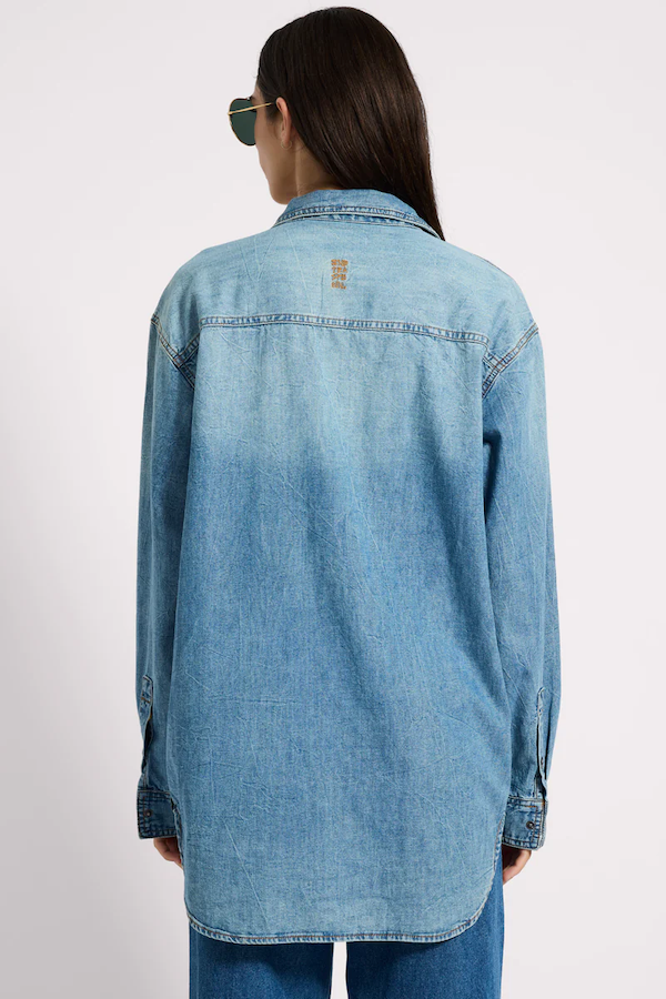 ESSENTIAL DENIM SHIRT - BLUE CRUSH
