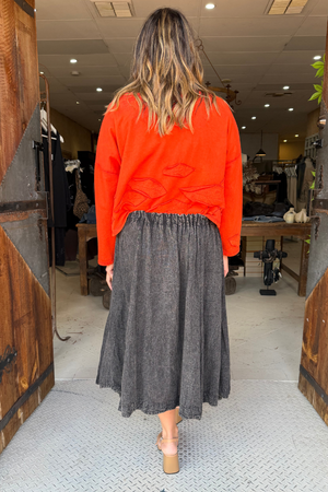 GARDEN SKIRT - FADED BLACK