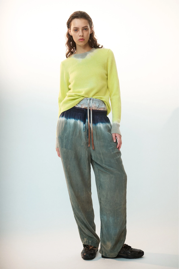 RELAXED SILK PANTS - SLATE